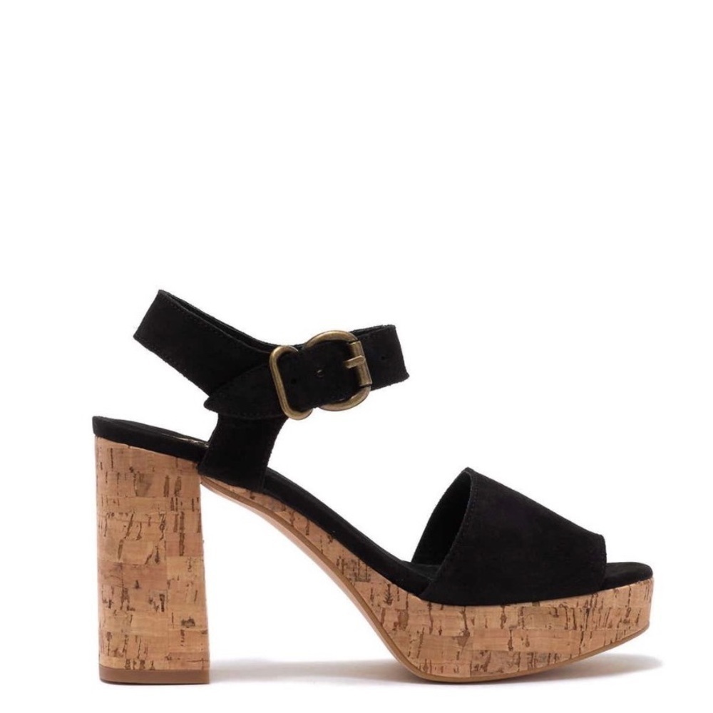 Free People Brooke Platform Sandals Black NWT Sz 40